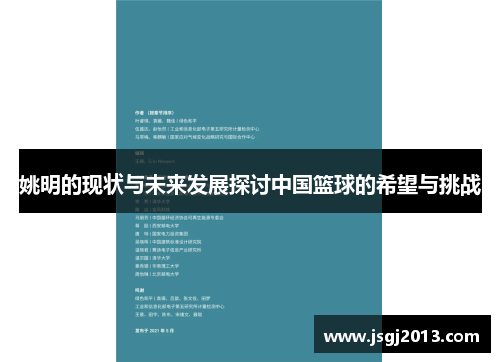 姚明的现状与未来发展探讨中国篮球的希望与挑战